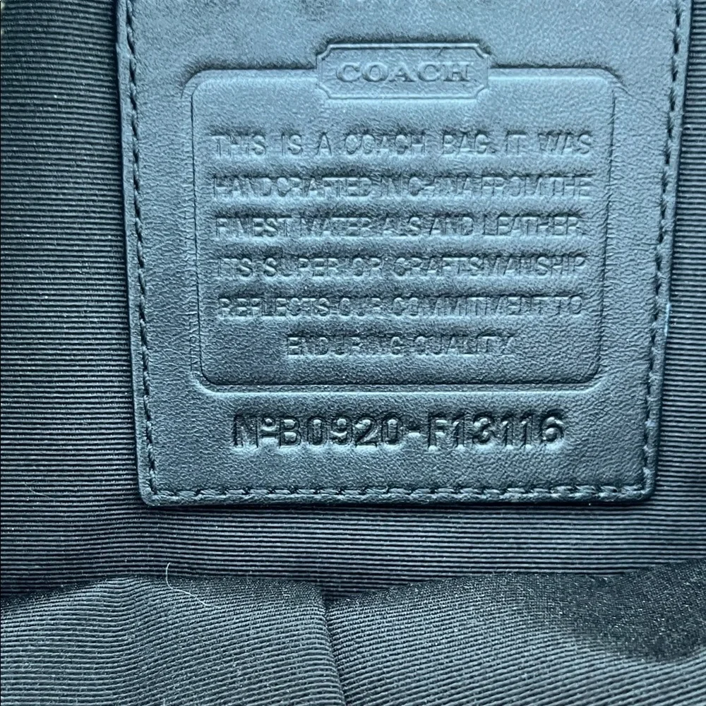 Coach Signature Monogram Shoulder Bag in Black & White Y2K